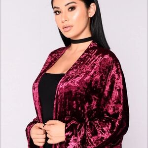 Velvet Burgundy Women's Jacket